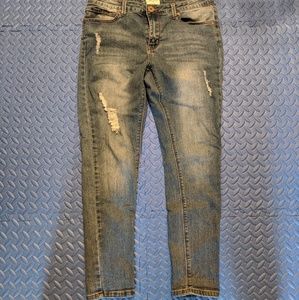 Gogo brand ripped stretchy denim jeans women's